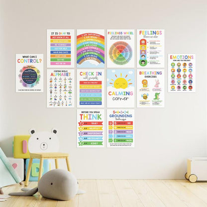 Enavell 12 Pcs Calming Posters