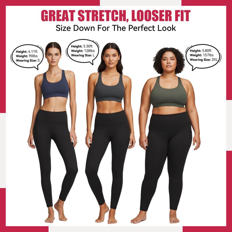 Enavell High Waisted Warm Fleece Lined Leggings