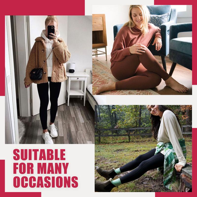 Enavell High Waisted Warm Fleece Lined Leggings