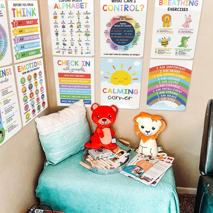 Enavell 12 Pcs Calming Posters
