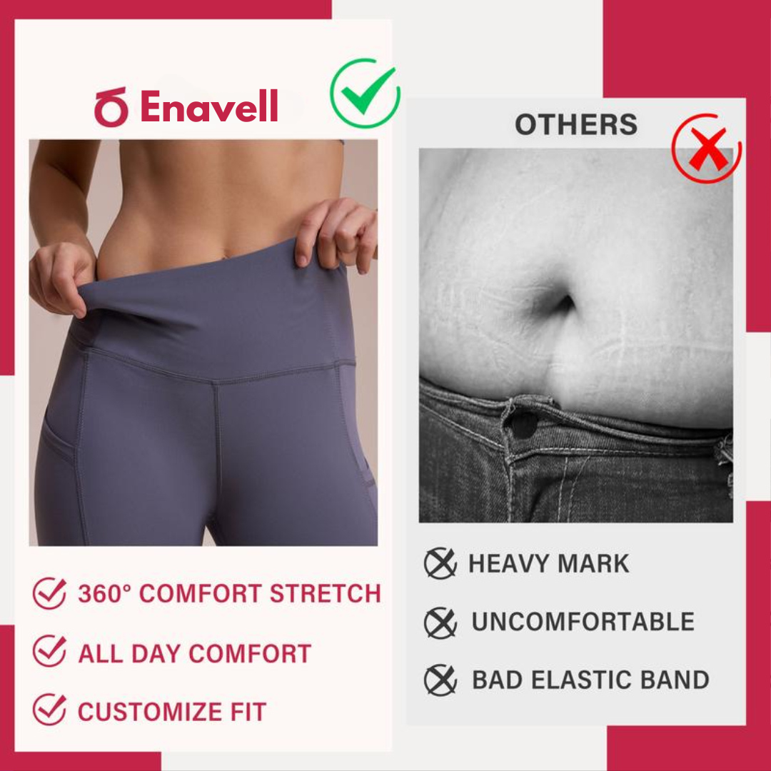 Enavell High Waisted Warm Fleece Lined Leggings