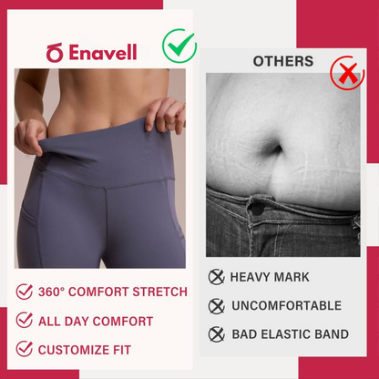 Enavell High Waisted Warm Fleece Lined Leggings