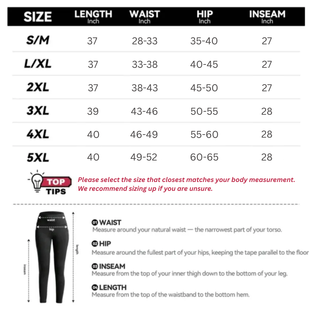 Enavell High Waisted Warm Fleece Lined Leggings