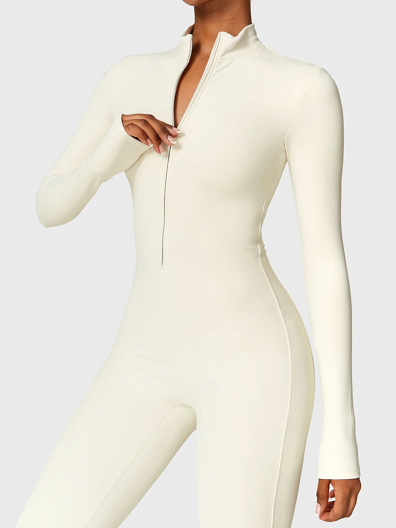 Enavell Long Sleeve Zipper Jumpsuit